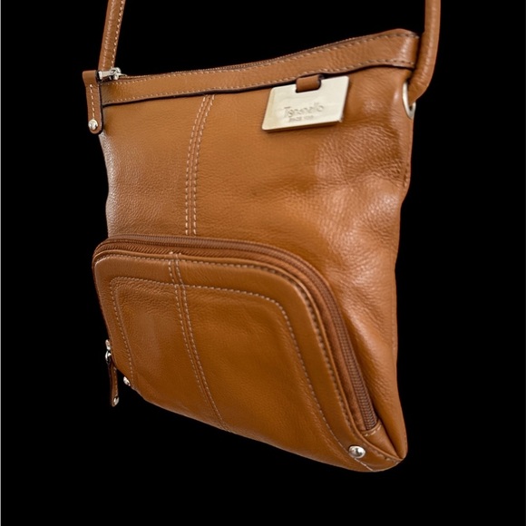 Tignanello Brown Leather Crossbody Bag - Picture 3 of 6